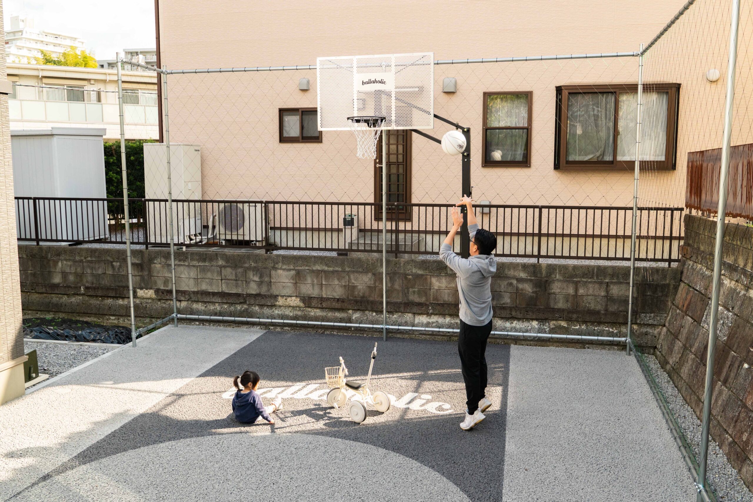 子どもの頃からの夢を実現!! ゴールの旋回機能で敷地をうまく活用した